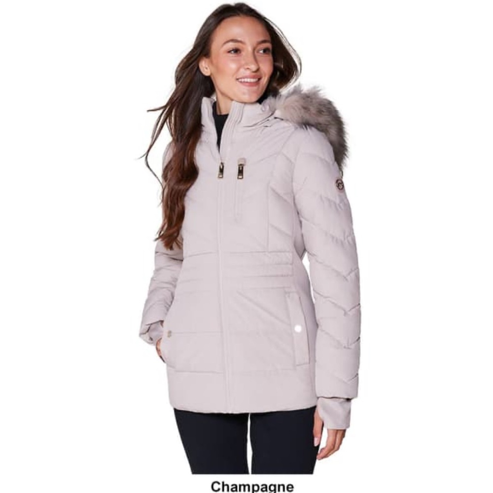 New Women's Michael Kors Jacket with Faux Fur Hood